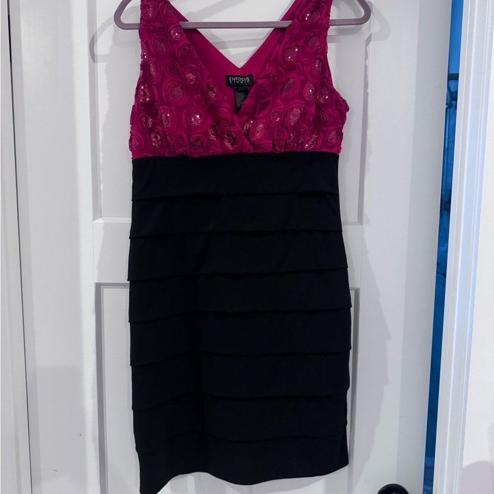Elegant Sexy Red and Black Y2K bandage Dress